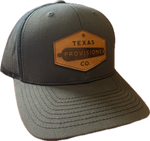 TXP Leather Patch Hat - Grey/ Black