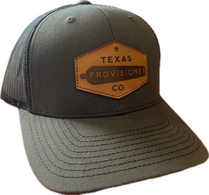 TXP Leather Patch Hat - Grey/ Black