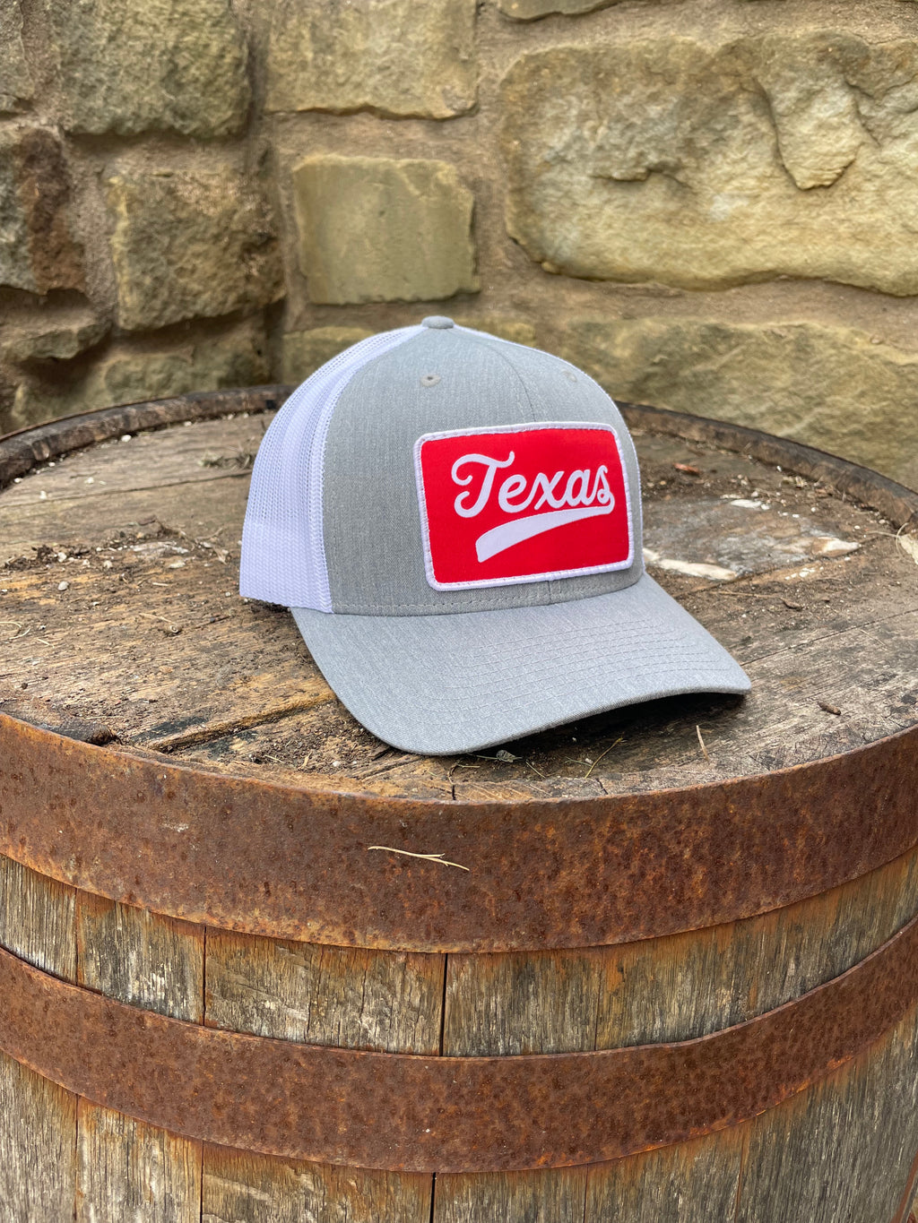 Texas Retro Trucker Hat - Grey/White