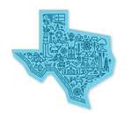 Texas Map Sticker