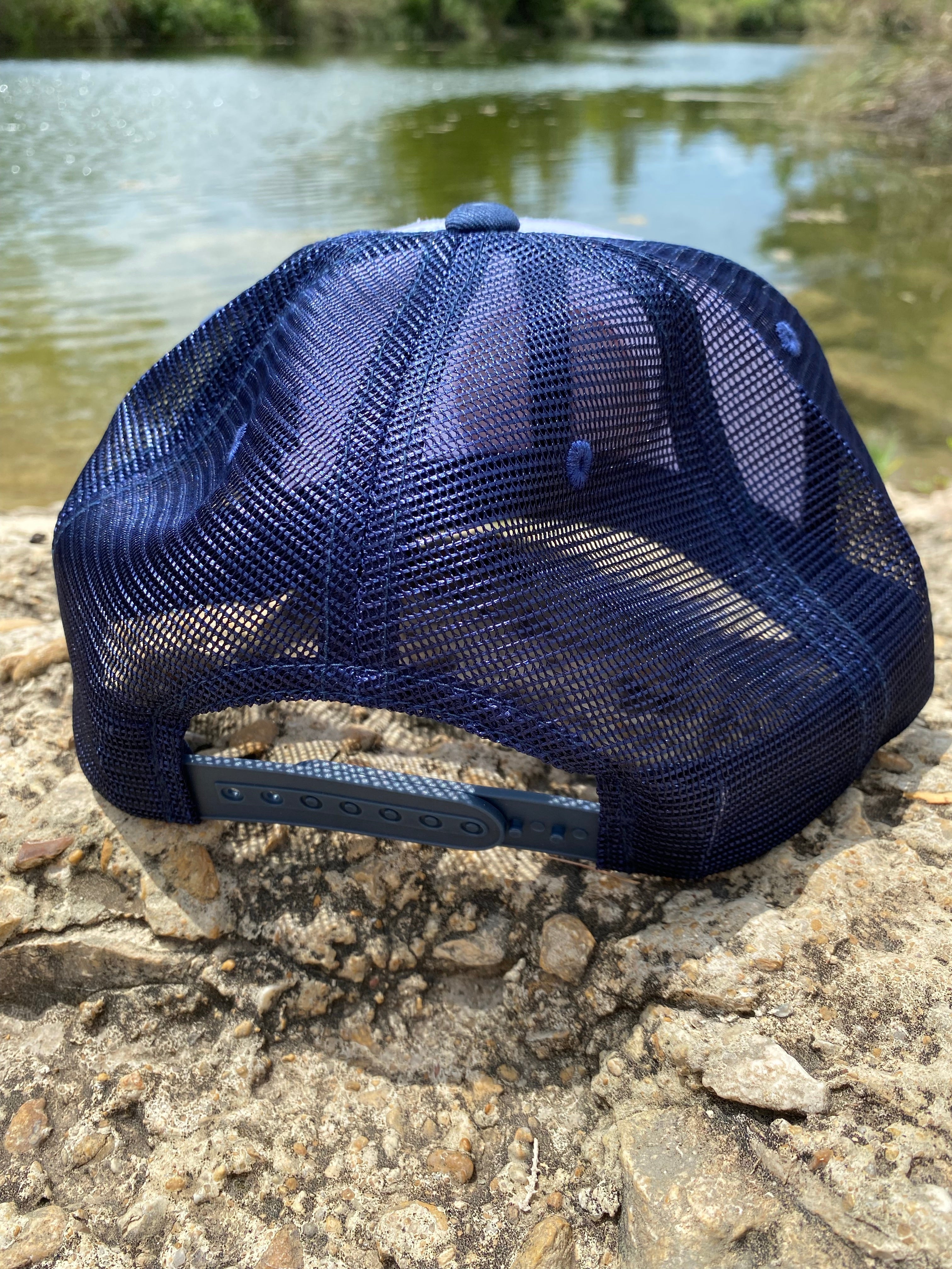 Premium Bassin’ Logo Hat - Heather Grey/Blue