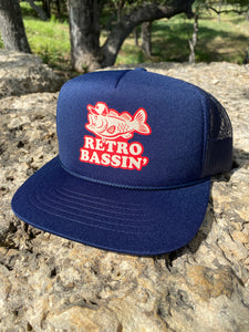 Copy of Retro Bassin’ Foam Trucker Hat (Navy)
