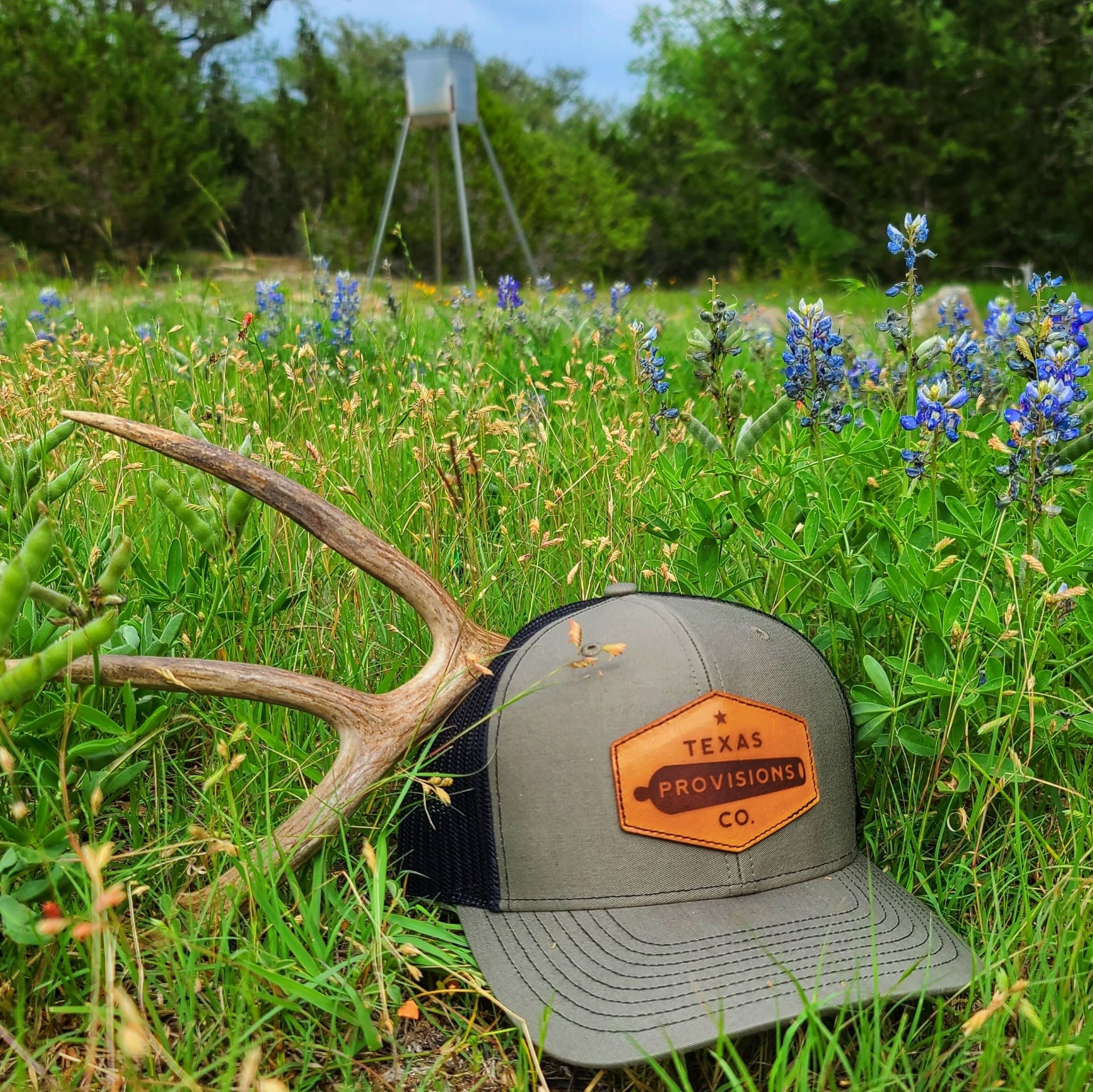 TXP Leather Patch Hat - Forrest / Black