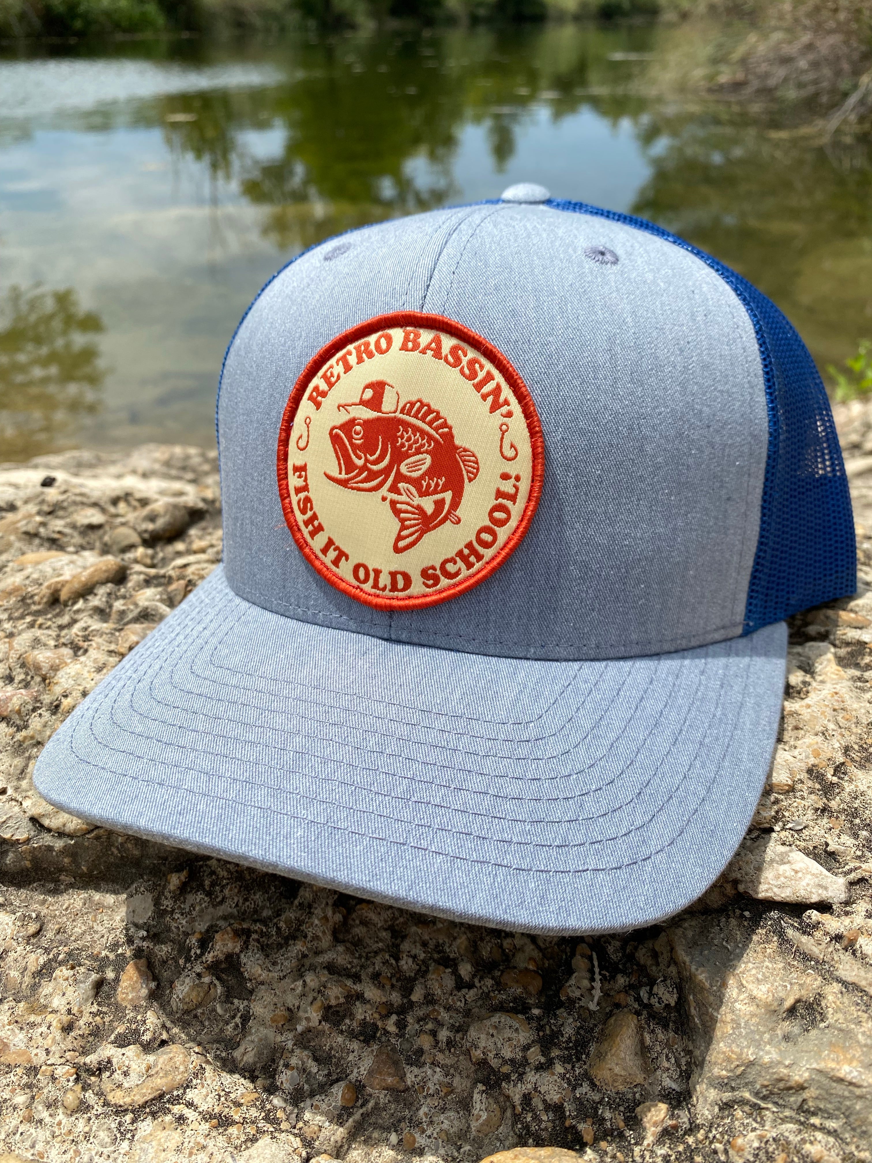 Premium Bassin’ Logo Hat - Heather Grey/Blue